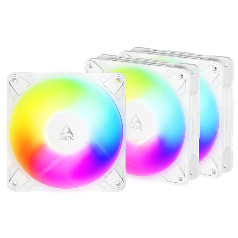 Arctic P12 Pro Reverse ARGB PWM vifte 120 mm hvit forfra