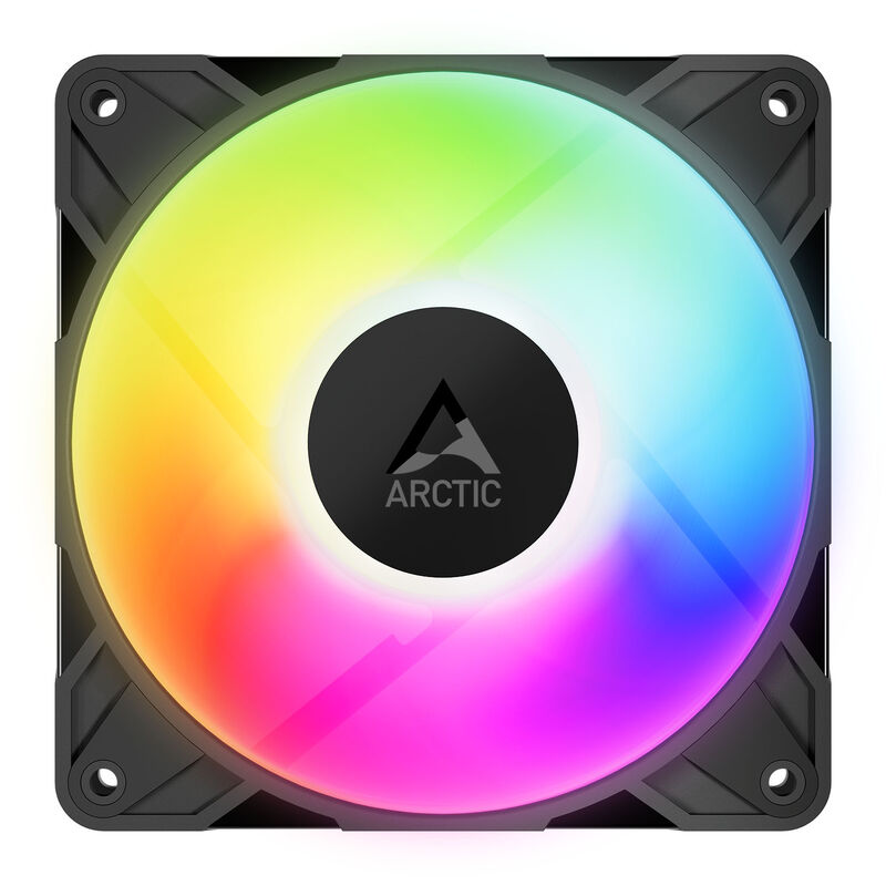 Montert Arctic P12 Pro vifte 120 mm PWM ARGB svart i PC