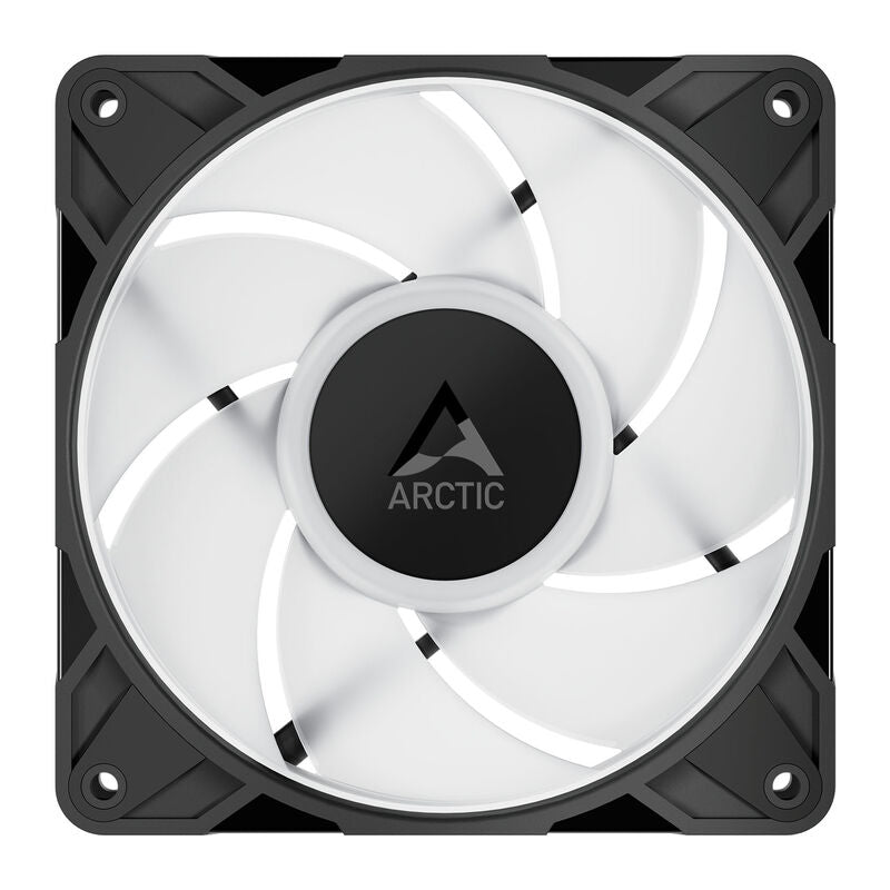 Nærbilde av Arctic P12 Pro vifte 120 mm PWM ARGB svart rotor