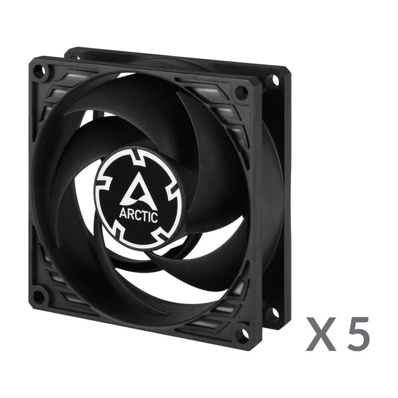 Arctic P8 PWM PST vifte 5-pack 80 mm svart bakside