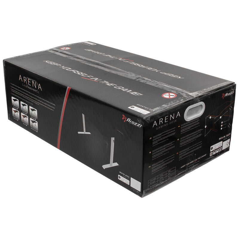 Montert Arozzi Arena gamingpult med musematte blå i spillmiljø