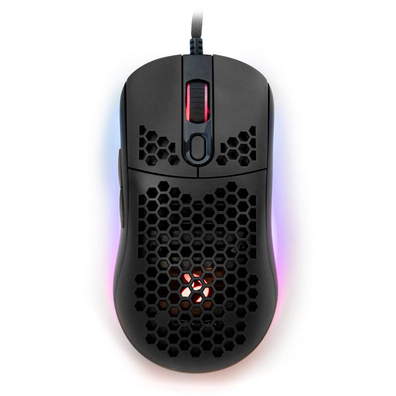 Arozzi Favo Ultra Light gamingmus kablet 16000 DPI RGB svart bakside