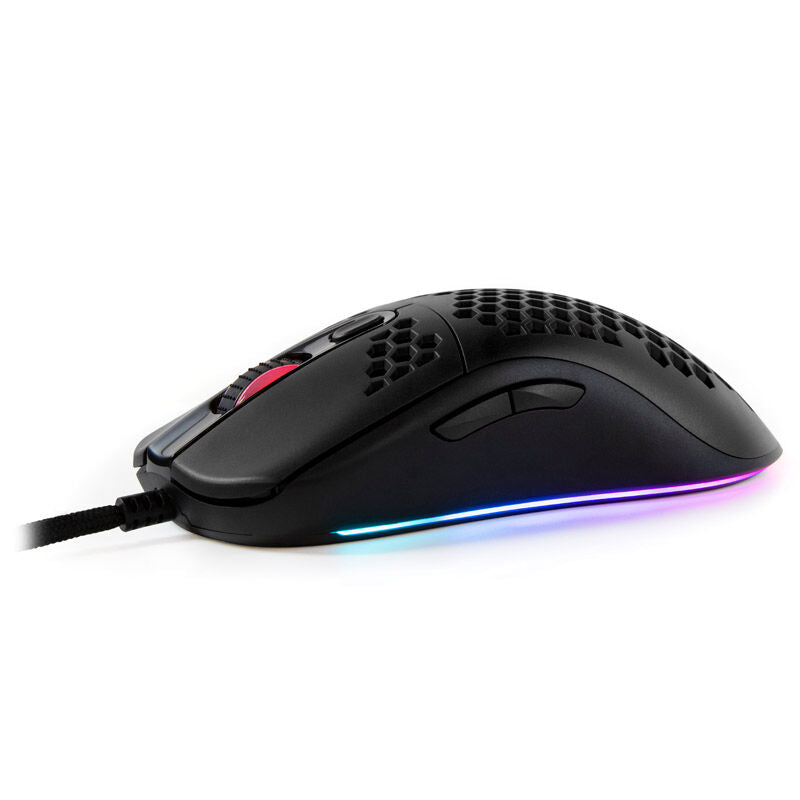 Arozzi Favo Ultra Light gamingmus kablet 16000 DPI RGB svart forfra