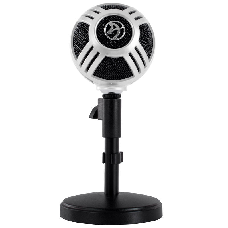 Arozzi Sfera bordmikrofon USB hvit detalj av mikrofon