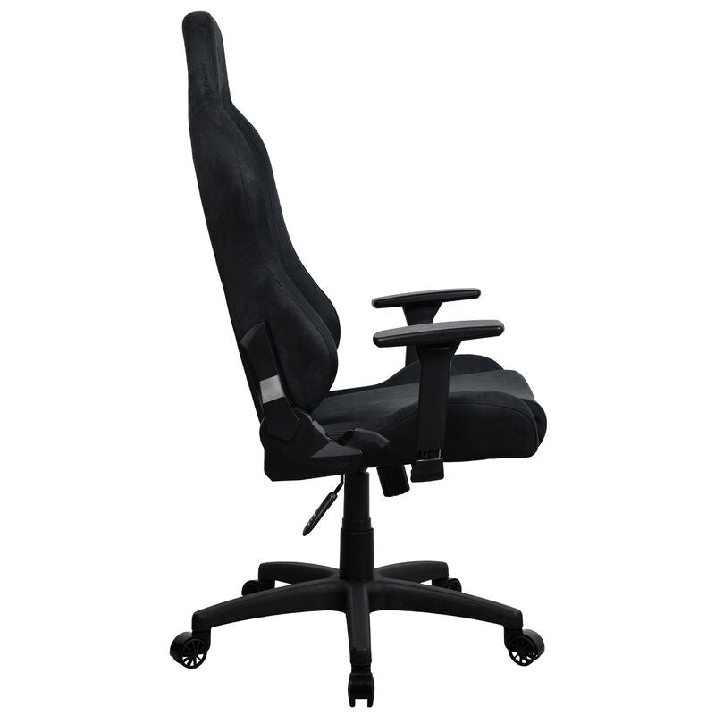 Sideprofil av Arozzi Torretta gamingstol Supersoft stoff svart