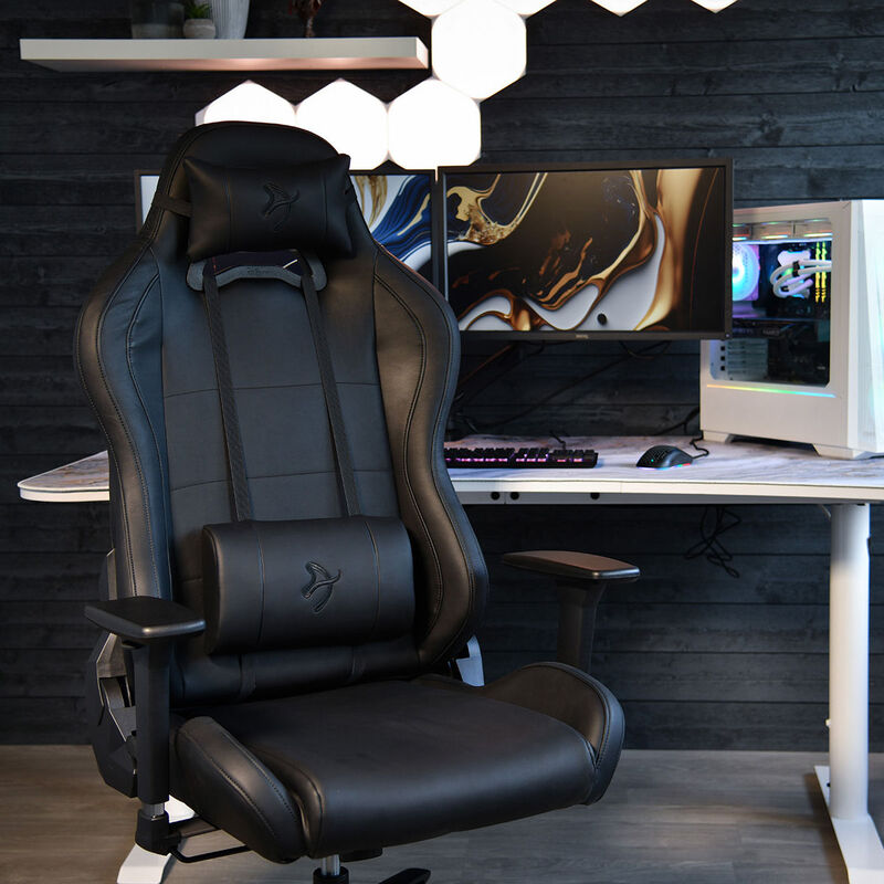 Arozzi Torretta gamingstol PU-skinn svart metallbase og hjul