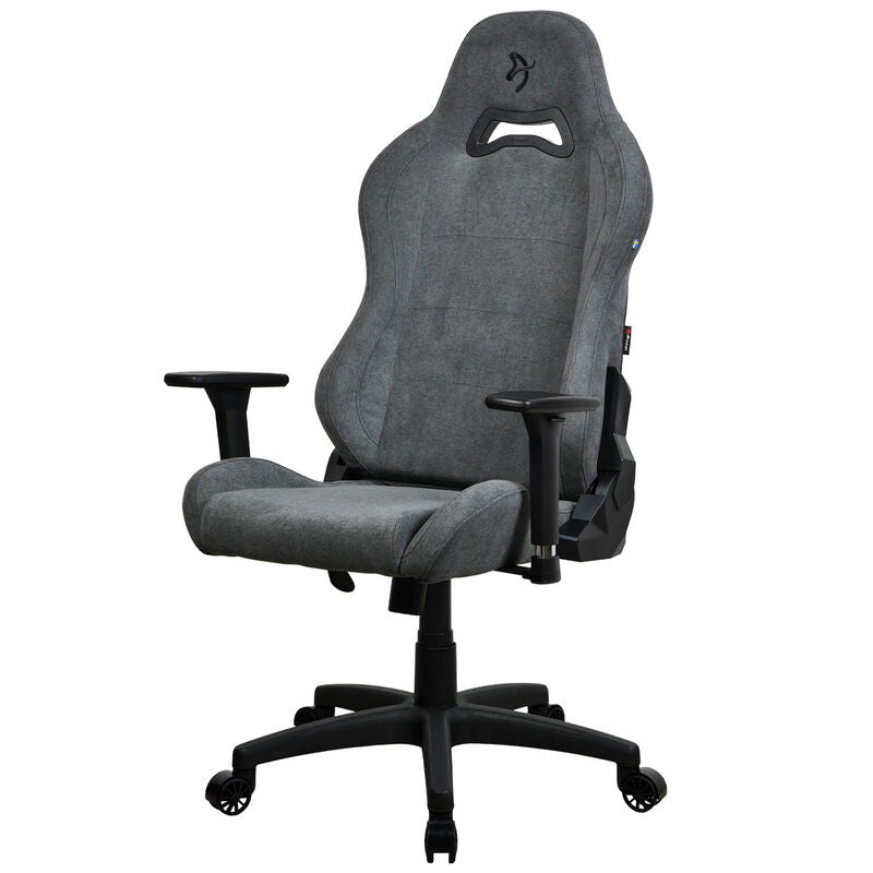 Detalj av stoffmaterialet på Arozzi Torretta gamingstol Soft Fabric stoff grå