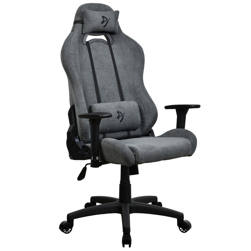 Arozzi Torretta gamingstol Soft Fabric stoff grå forfra
