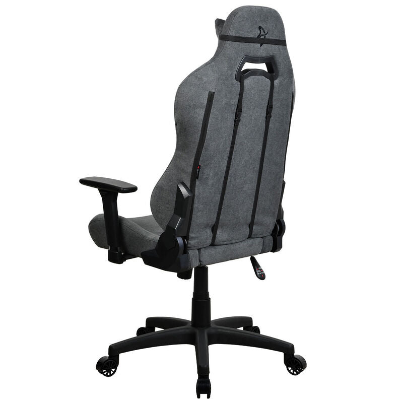 Arozzi Torretta gamingstol Soft Fabric stoff grå montert i gamingrom