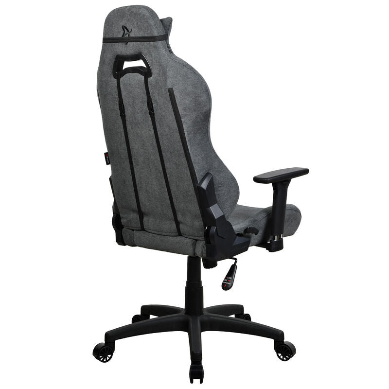 Sideprofil av Arozzi Torretta gamingstol Soft Fabric stoff grå