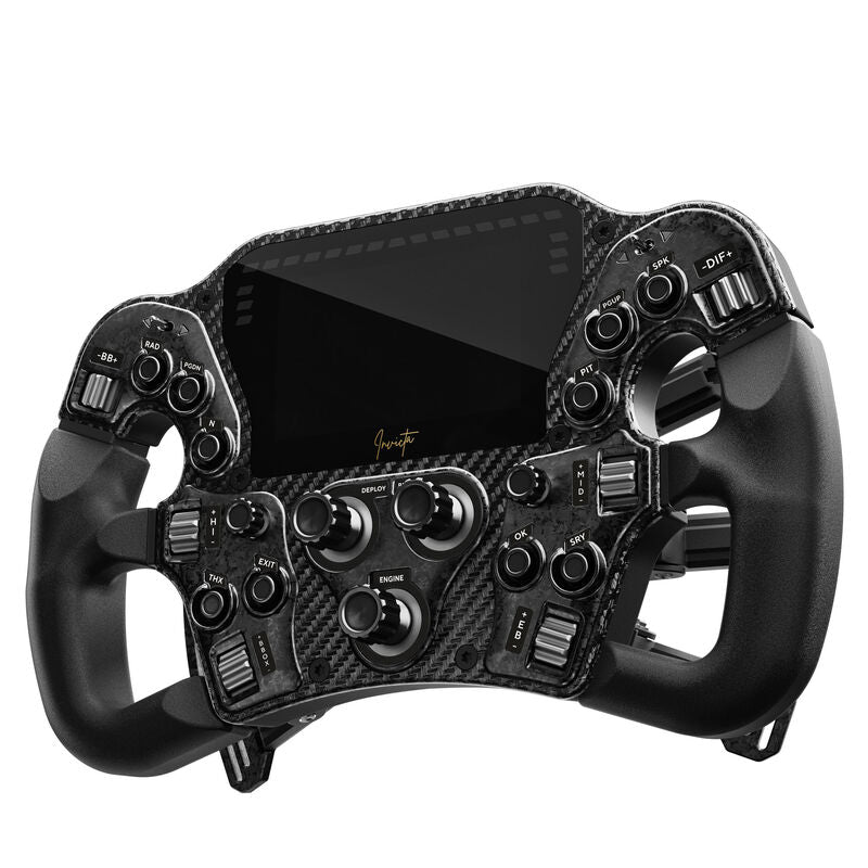 Bakside av Asetek Invicta Formula simracing-ratt 4,3" LCD USB-C svart