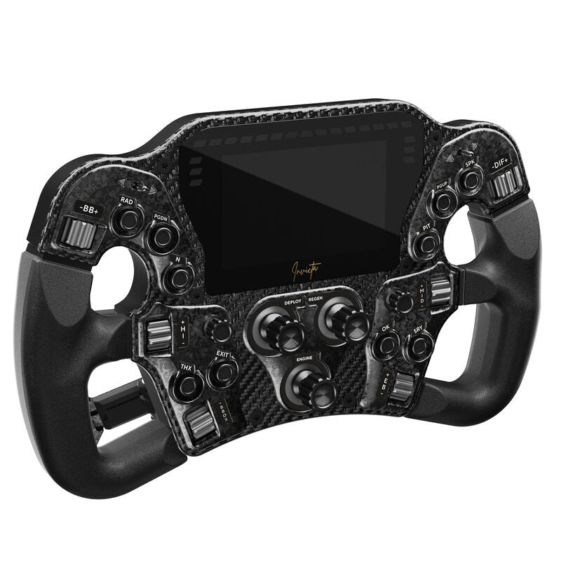 Asetek Invicta Formula simracing-ratt 4,3" LCD USB-C svart forfra