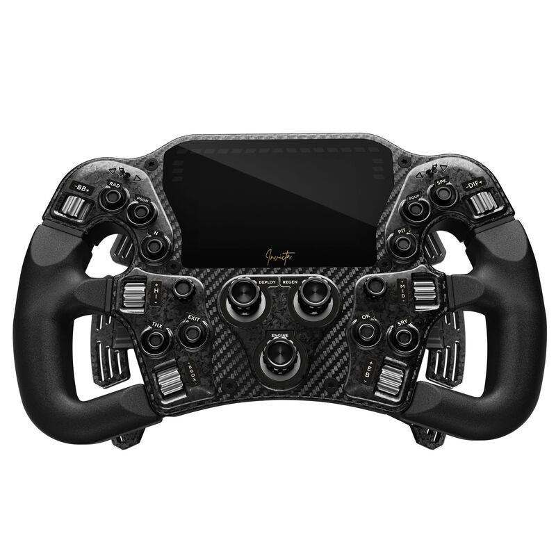 Montert Asetek Invicta Formula simracing-ratt 4,3" LCD USB-C svart i simracing-riggen