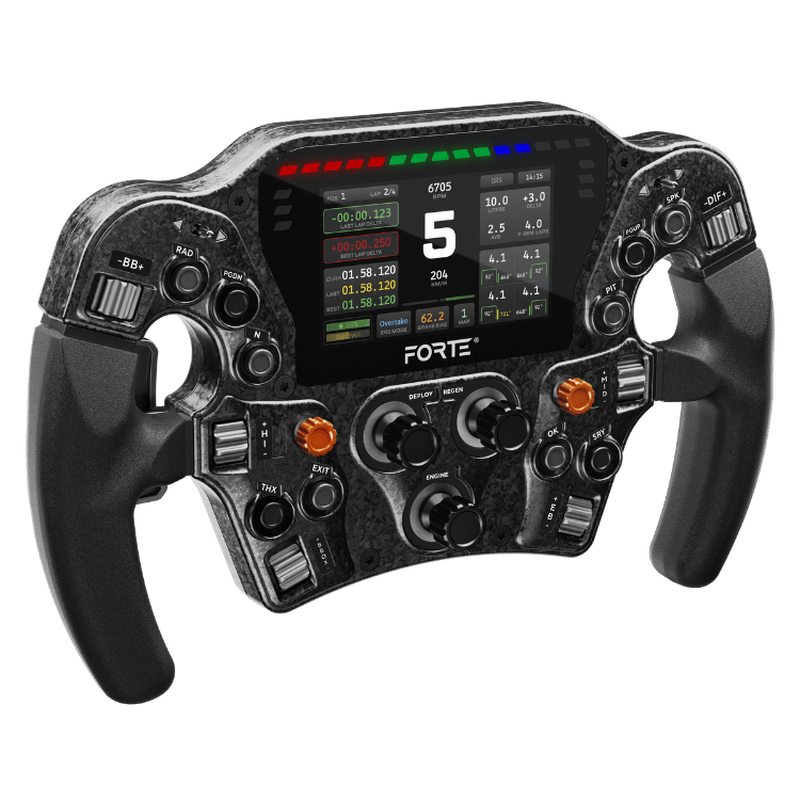 Detalj av Asetek SimSports Forte Formula Pro Button Box 4,3" LCD aRGB svart
