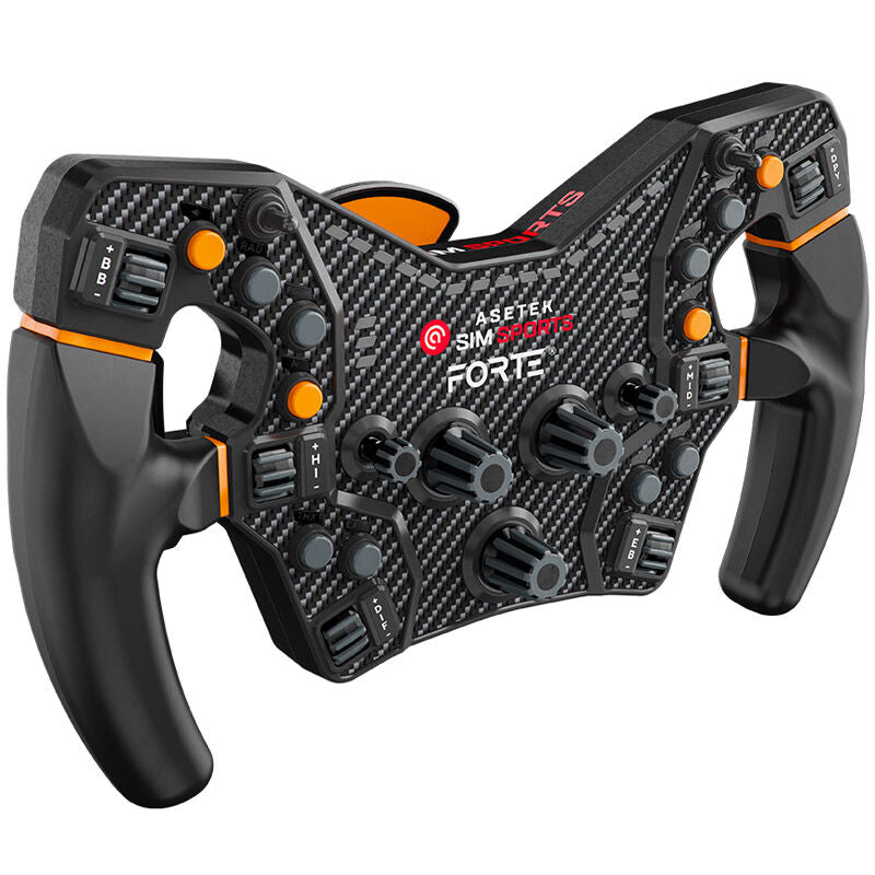 Asetek SimSports Forte Formula Wheel simracing-ratt karbon RGB forfra