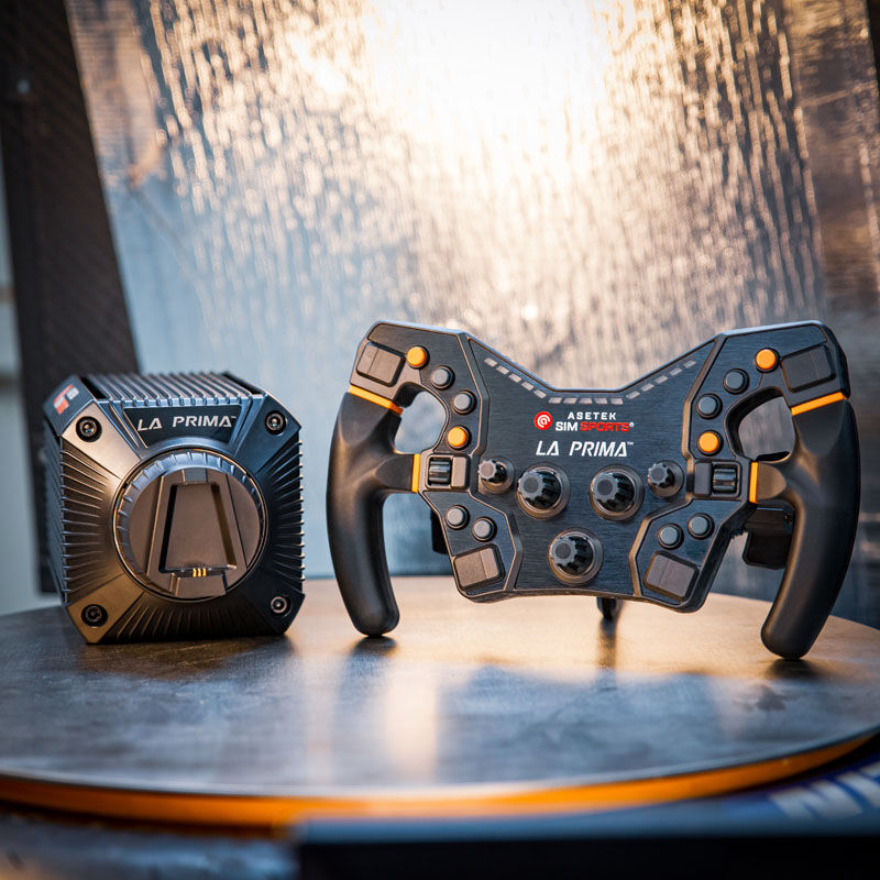 Asetek SimSports La Prima Formula Wheel knappdetaljer