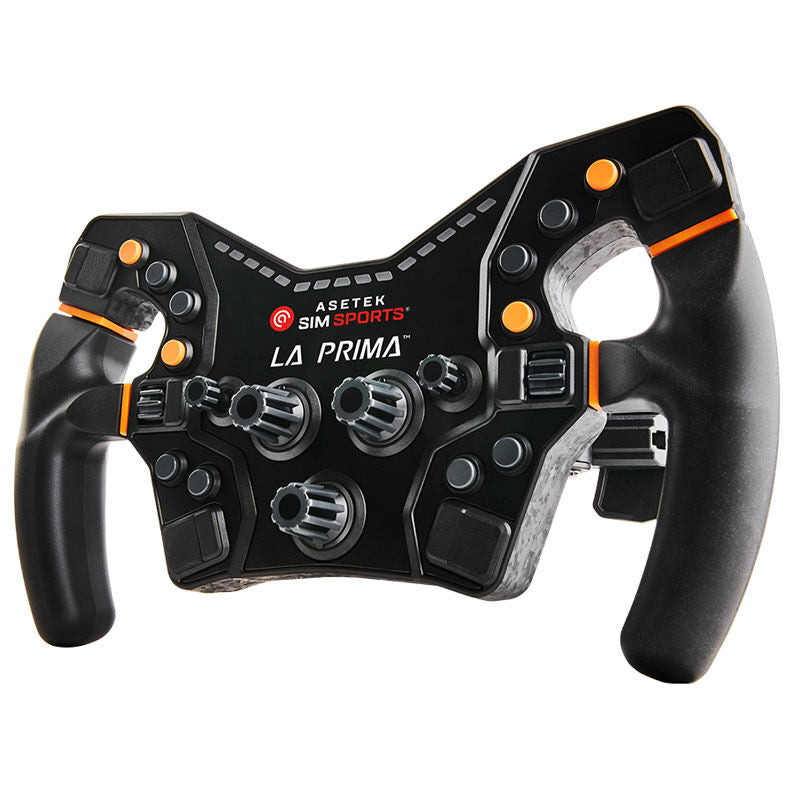 Asetek SimSports La Prima Formula Wheel montert på rattbase