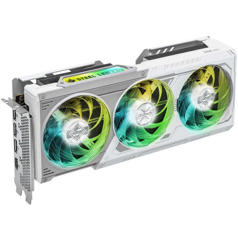 ASRock Arc B580 Steel Legend OC grafikkort montert i PC