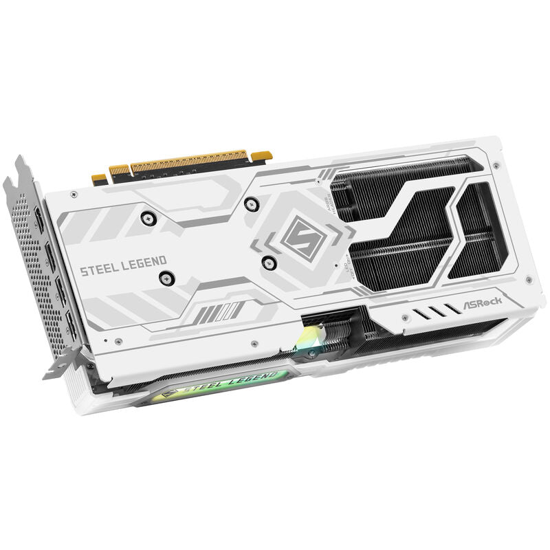 Grafikkortets RGB-belysning på ASRock Arc B580 Steel Legend OC