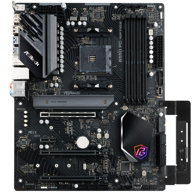 ASRock B550 PG Riptide hovedkort detalj av PCIe slot