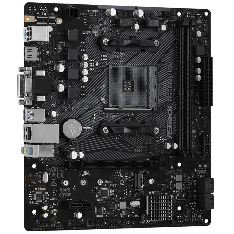 ASRock B550M-HDV hovedkort bakside