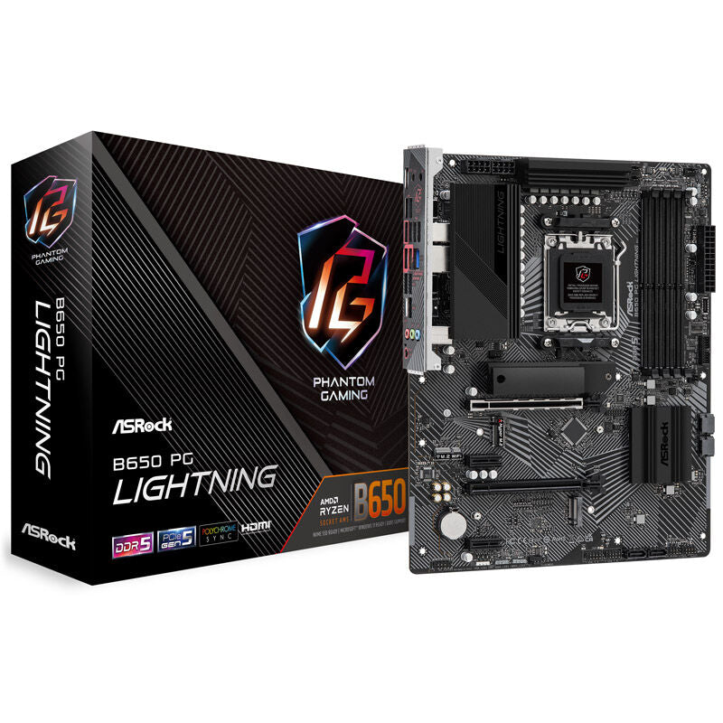 ASRock B650 PG Lightning hovedkort forfra