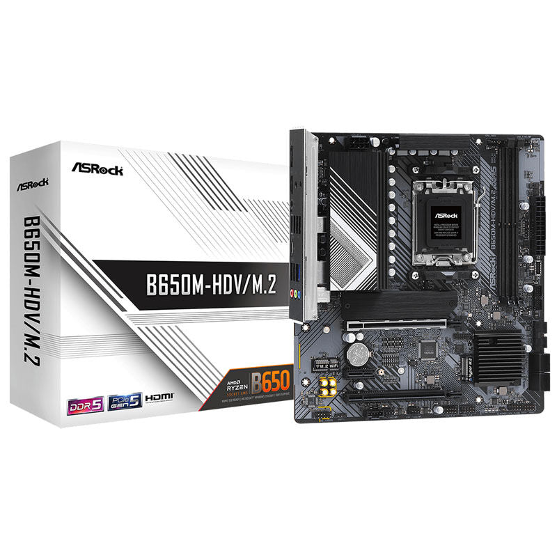 ASRock B650M-HDV M.2 hovedkort forfra