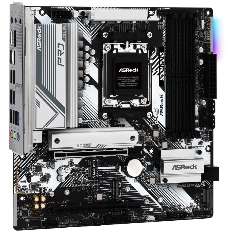 ASRock B650M Pro RS hovedkort bakside