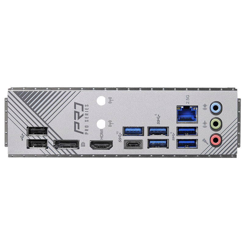 Montert ASRock B760 Pro RS hovedkort ATX DDR5 LGA 1700 i PC-kabinett