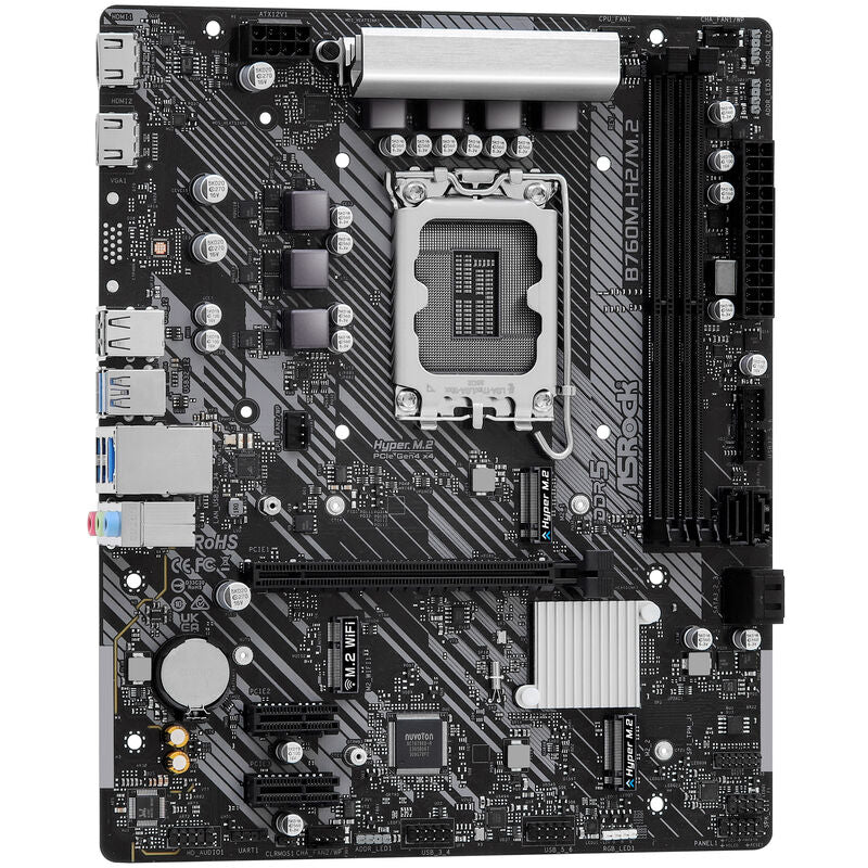 ASRock B760M-H2 M.2 hovedkort bakside