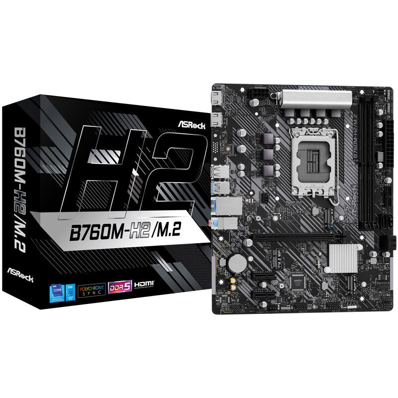 ASRock B760M-H2 M.2 hovedkort forfra
