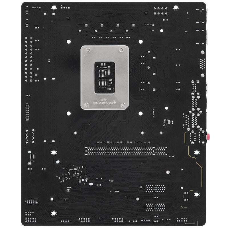 Sidevisning av ASRock B760M-H2 M.2 hovedkort med tilkoblinger