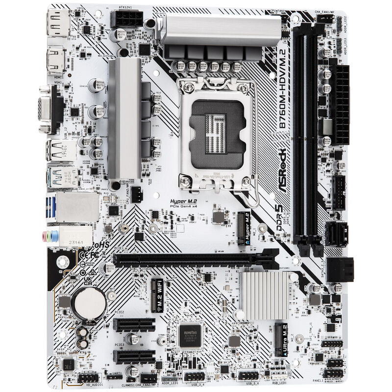 ASRock B760M-HDV/M.2 hovedkort bakside
