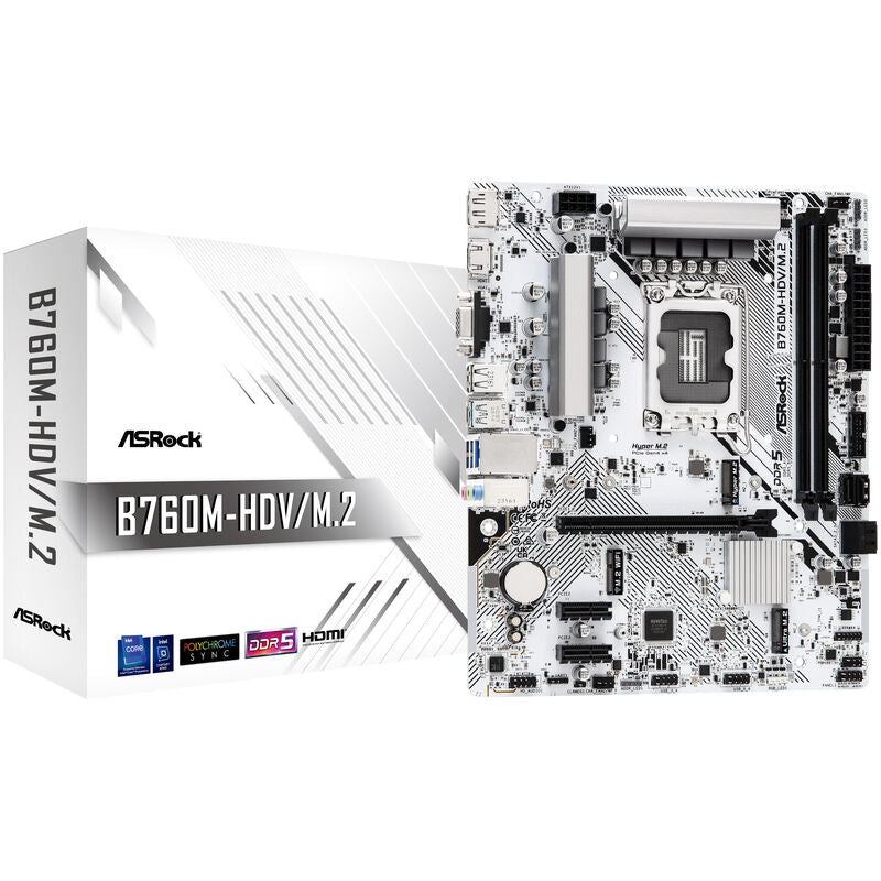 ASRock B760M-HDV/M.2 hovedkort forfra