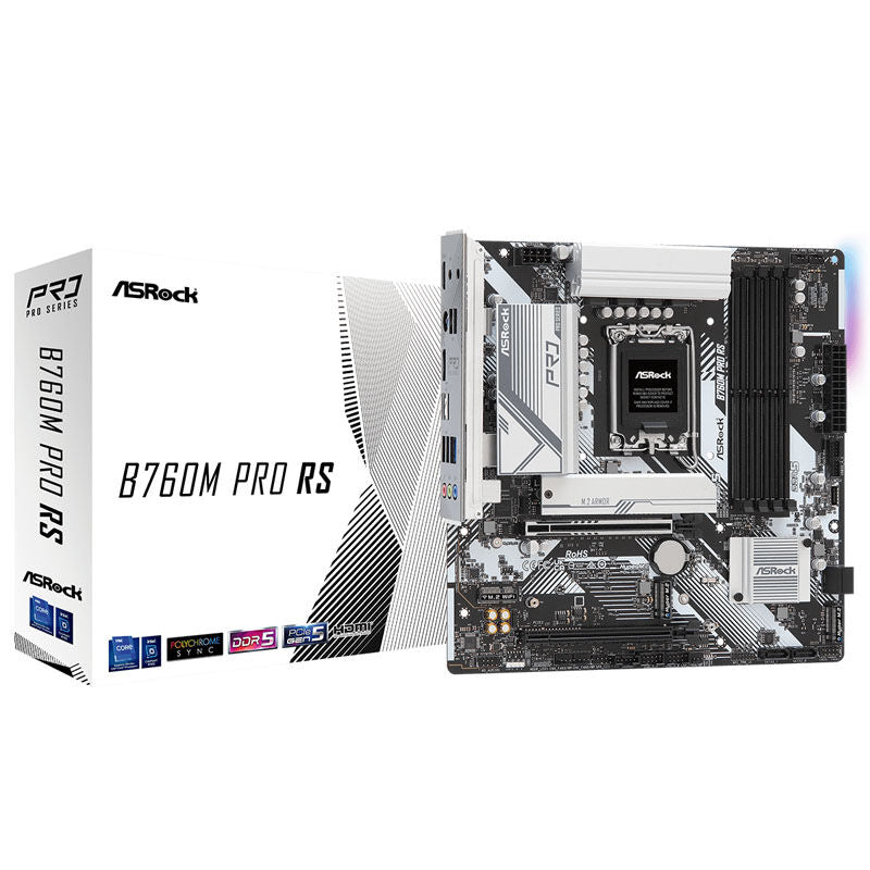 ASRock B760M Pro RS hovedkort Micro-ATX DDR5 forfra
