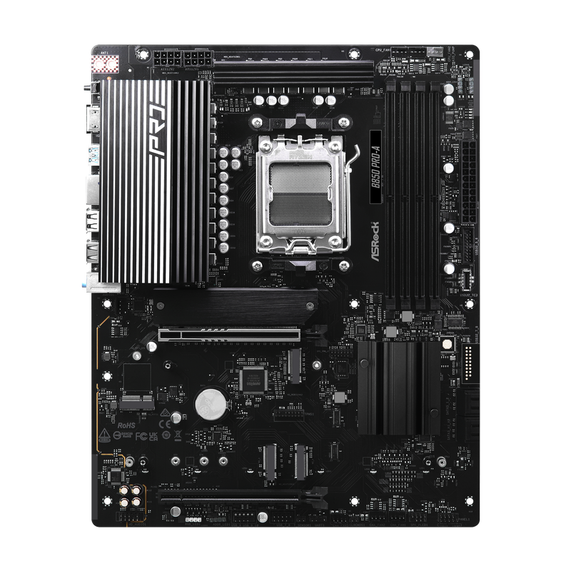 Montert ASRock B850 Pro-A hovedkort i PC