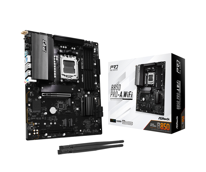 ASRock B850 Pro-A WiFi hovedkort forfra