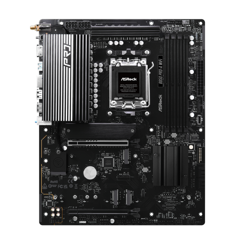 Nærbilde av PCIe 5.0 x16 slot på ASRock B850 Pro-A WiFi