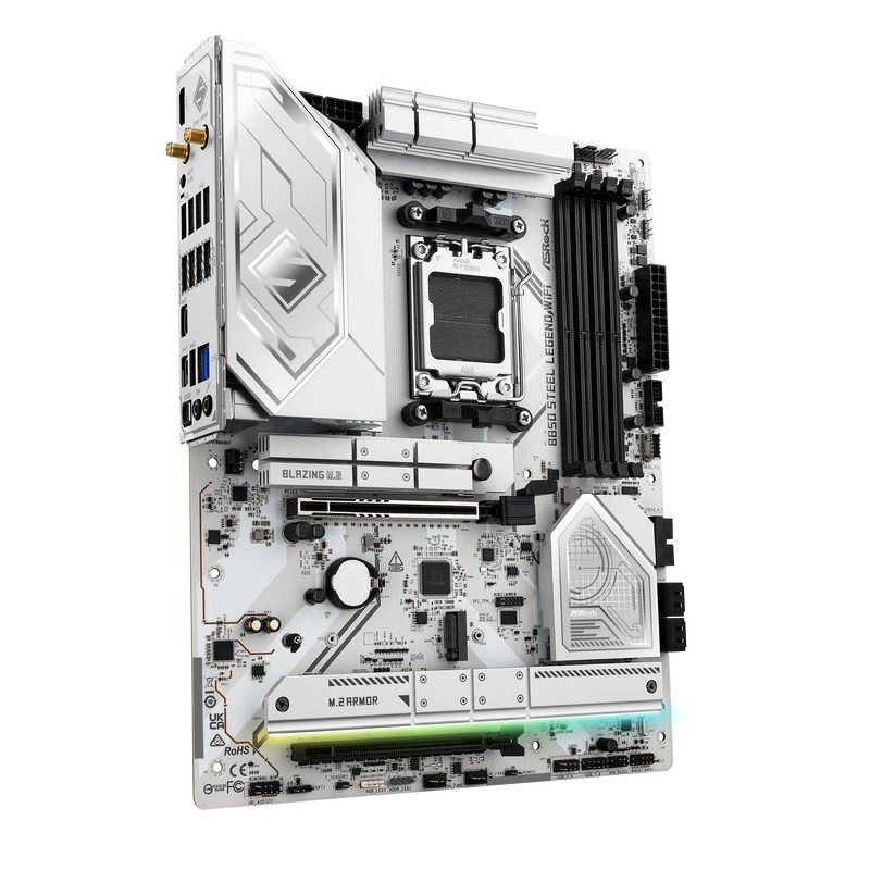 ASRock B850 Steel Legend WiFi hovedkort bakside