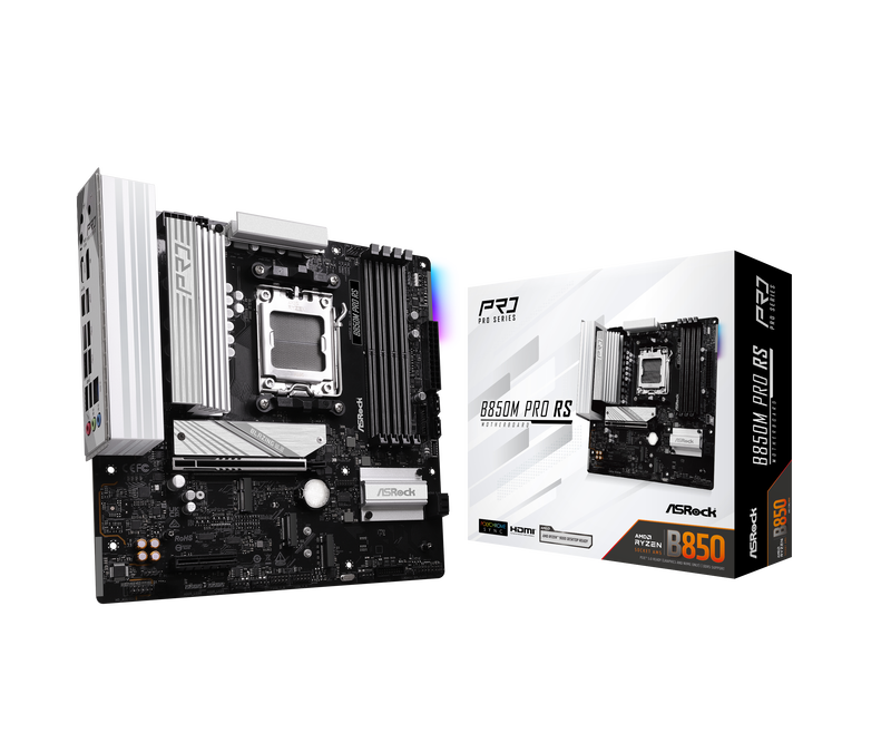 ASRock B850M Pro RS hovedkort forfra