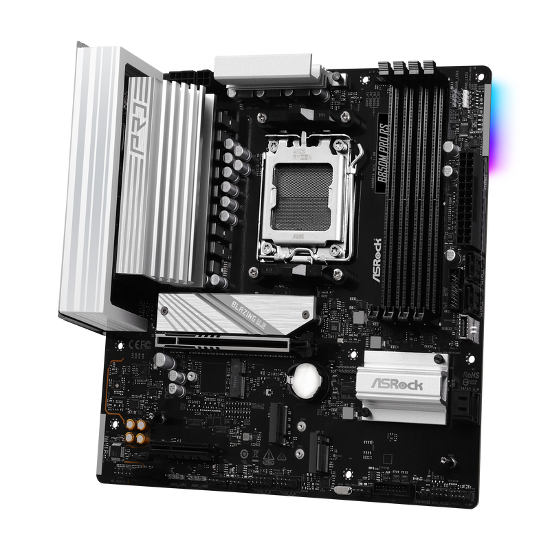Detaljbilde av PCIe 5.0 slot på ASRock B850M Pro RS