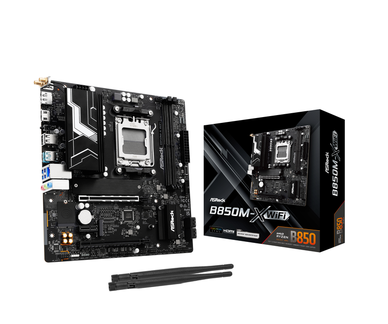 ASRock B850M-X WiFi hovedkort forfra