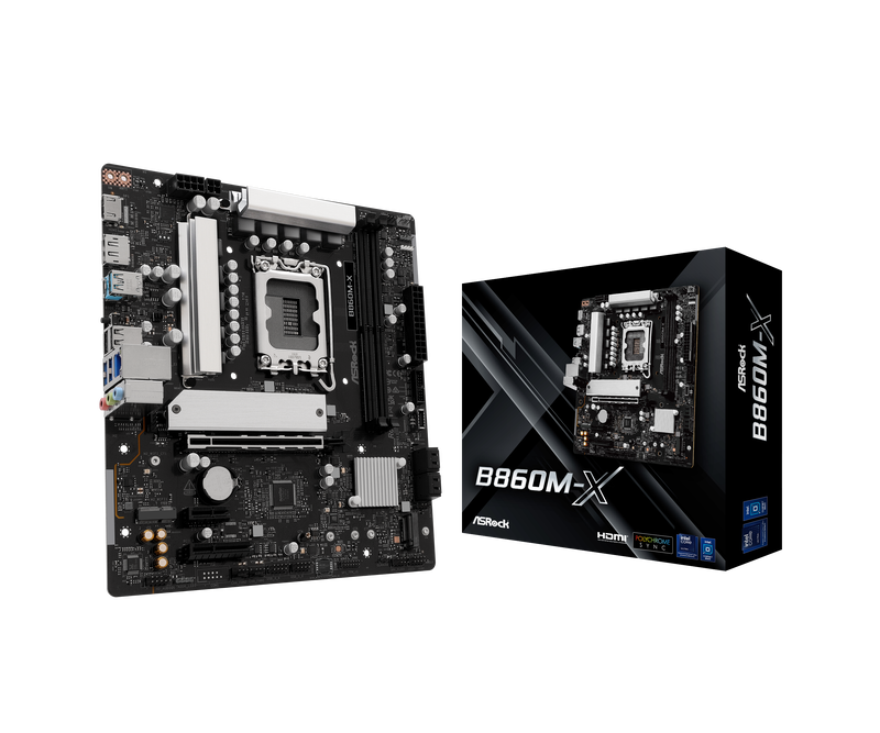 ASRock B860M-X hovedkort forfra