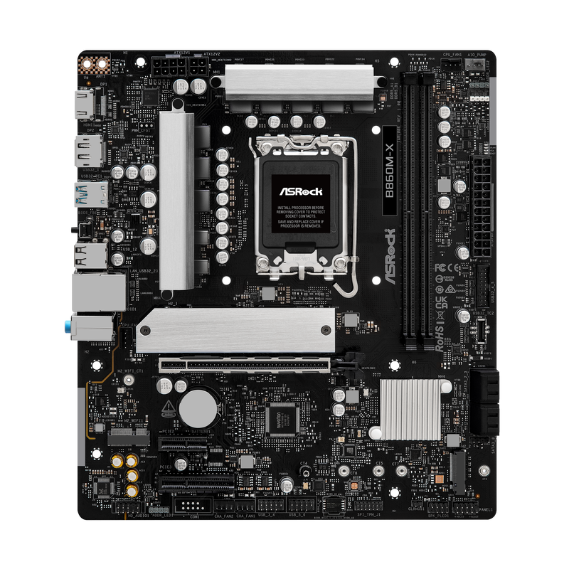 ASRock B860M-X hovedkort med RGB-belysning