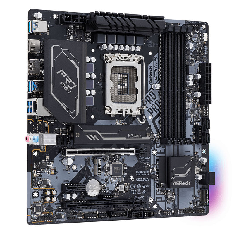 ASRock H670M Pro RS hovedkort bakside