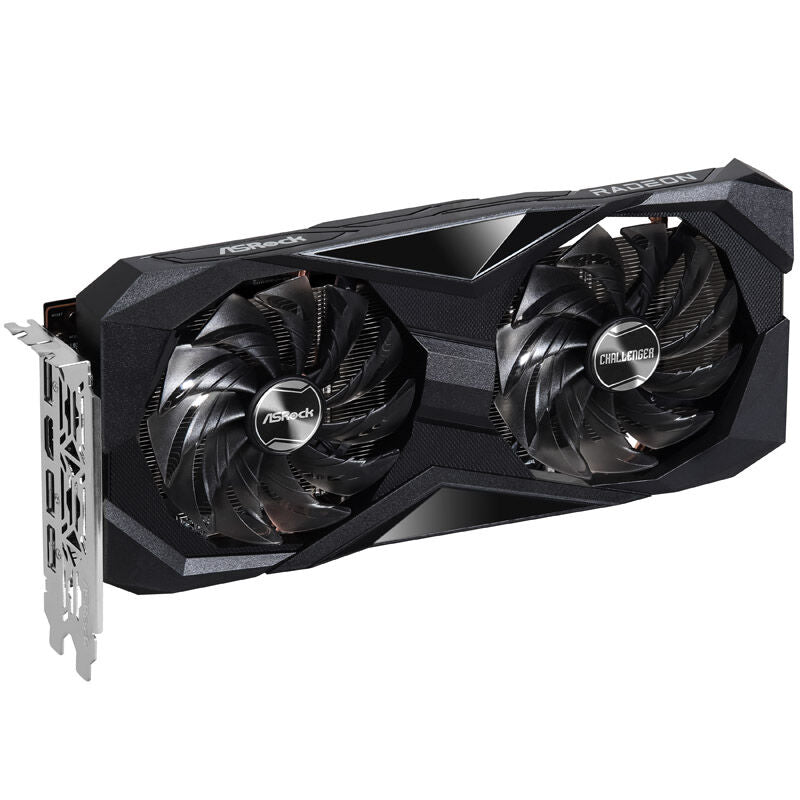 ASRock Radeon RX 7600 Challenger 8GO nærbilde av tilkoblinger