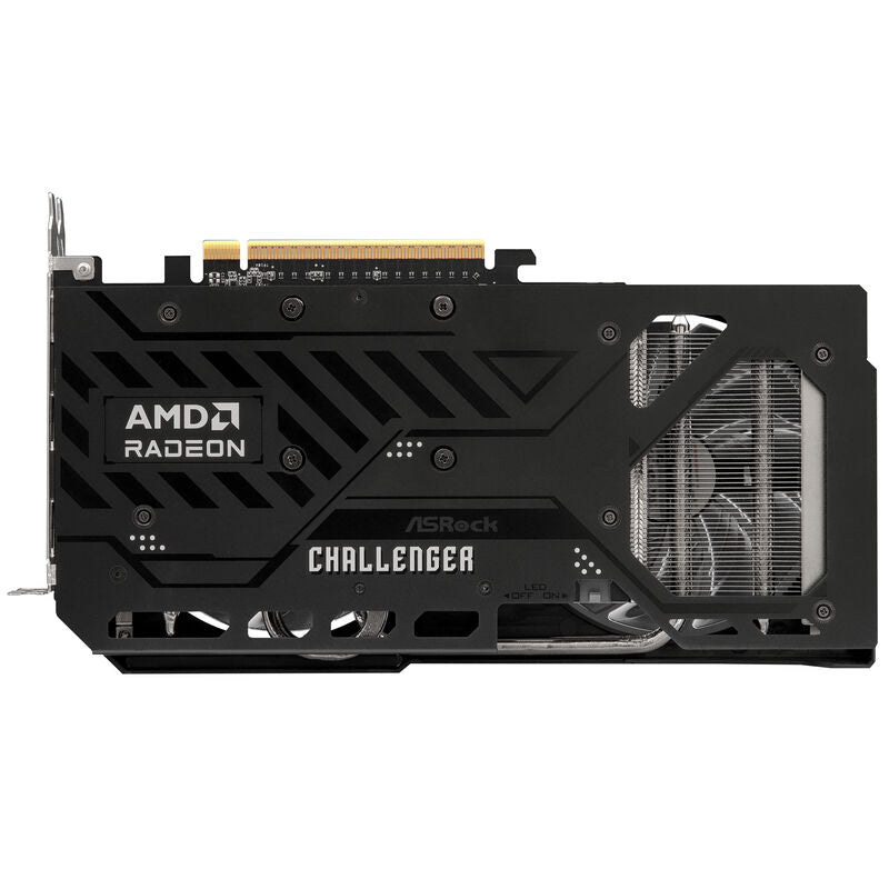ASRock Radeon RX 9060 XT CL grafikkort med strømtilkobling