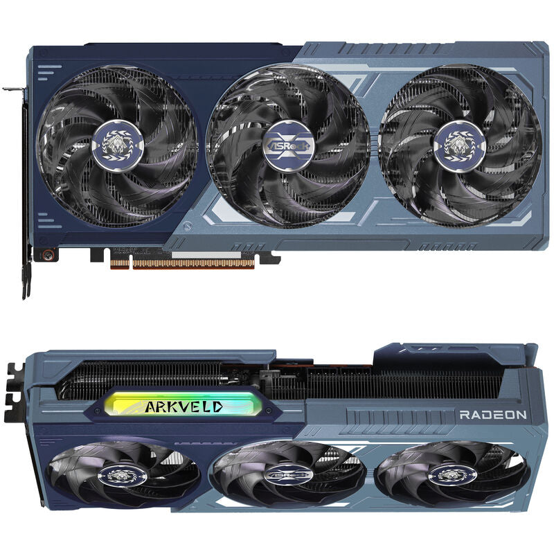 Detalj av ASRock Radeon RX 9070 XT Monster Hunter Wilds Edition vifte