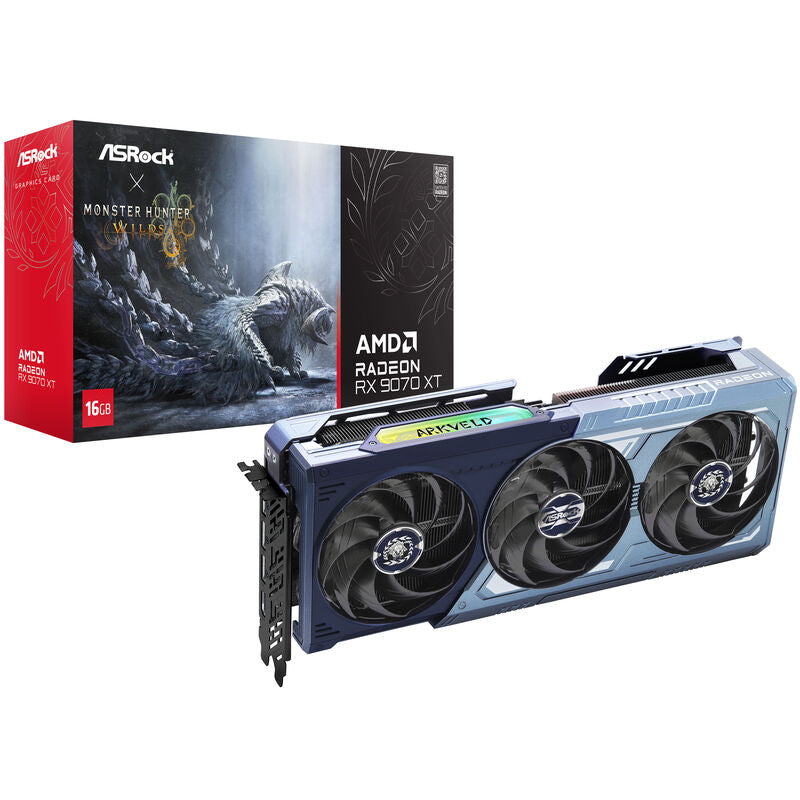 ASRock Radeon RX 9070 XT Monster Hunter Wilds Edition forfra