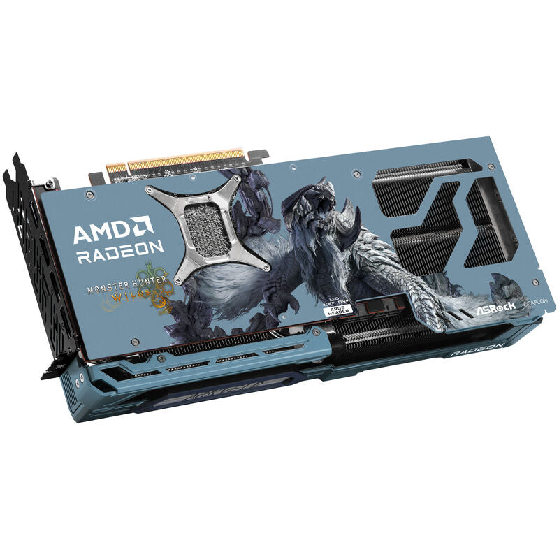 ASRock Radeon RX 9070 XT Monster Hunter Wilds Edition montert i PC